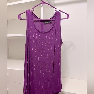 APT 9 purple embellished tank